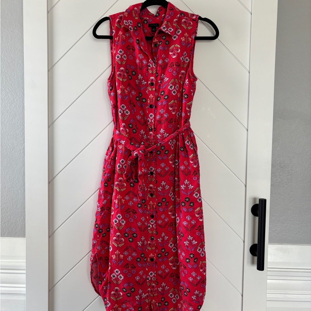 Linen Ann Taylor Sleeveless Dress
